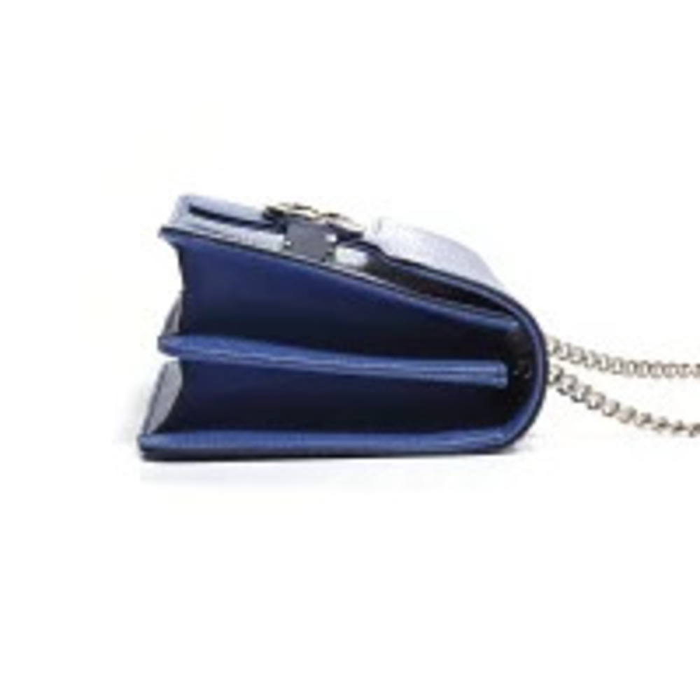 Gucci Interlocking GG Shoulder Bag Leather Blue - Picture 4 of 13